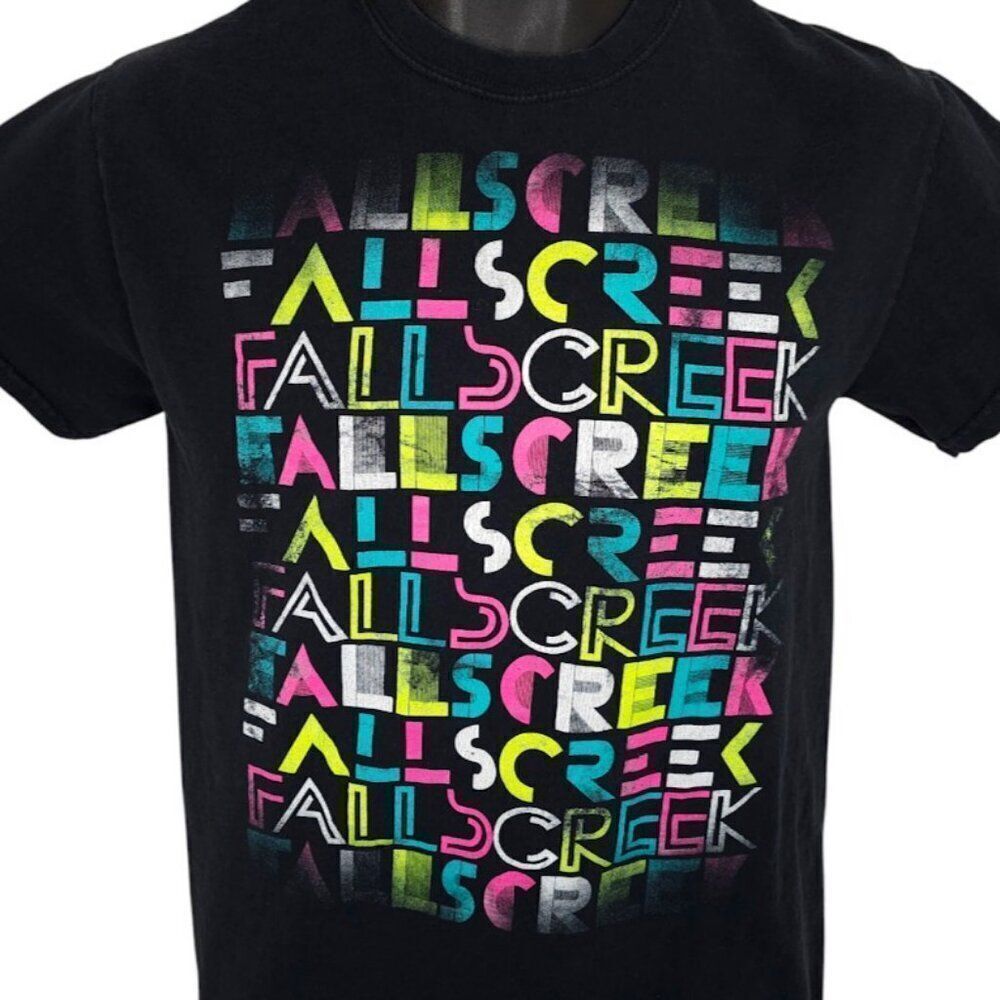 Falls Creek T Shirt Mens Size Small Black Travel Destination Tee
